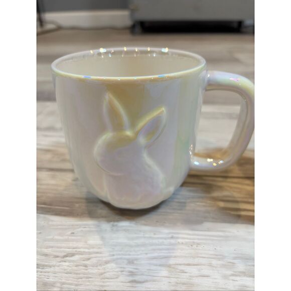 Target Bullseye White Iridescent Bunny Mug, Coffee Cup - Picture 4 of 7